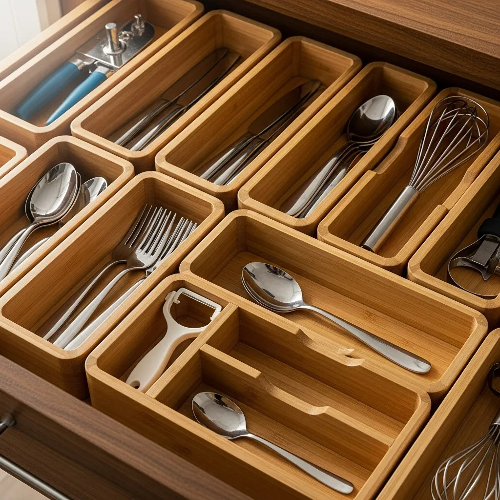 Premium Drawer Organizers made from sustainable bamboo